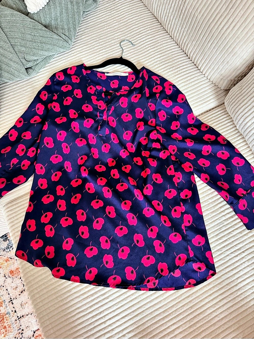 Anthropologie Floral Blouse in Purple & Pink Like New